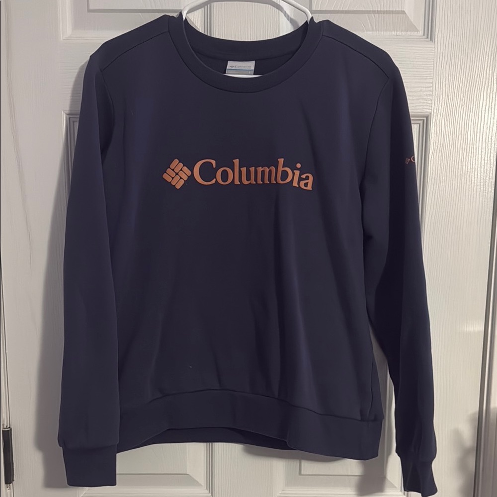 Columbia Navy Sweatshirt with Orange Logo